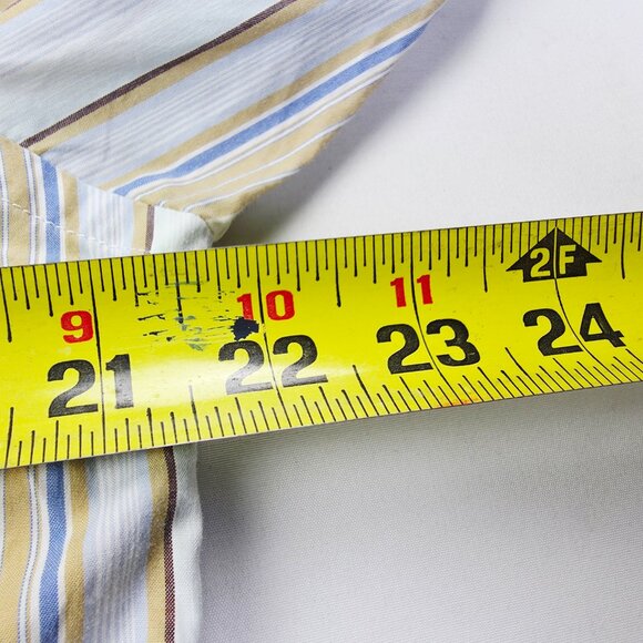 Tasso Elba Spa Size Small Mens Multi Stripe Long Sleeve Cotton Pocket Shirt - Picture 2 of 11